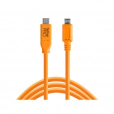 Tetherpro USB-C to 2.0 Micro-B 5-Pin, 15' (4.6M) CUC2515-ORG