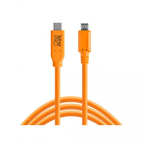 Tetherpro USB-C to 2.0 Micro-B 5-Pin, 15' (4.6M) CUC2515-ORG