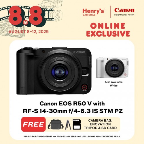 Canon EOS R50 V with RF-S 14-30mm f/4-6.3 IS STM PZ