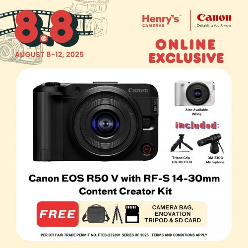 Canon EOS R50 V with RF-S 14-30mm Content Creator Kit