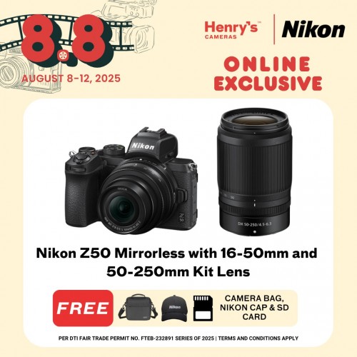 Nikon Z50 Mirrorless with 16-50mm and 50-250mm Kit Lens