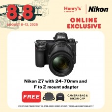 Nikon Z7 with 24-70mm and F to Z mount adapter
