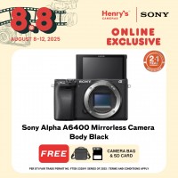 Sony Alpha A6400 Mirrorless Camera Body Black