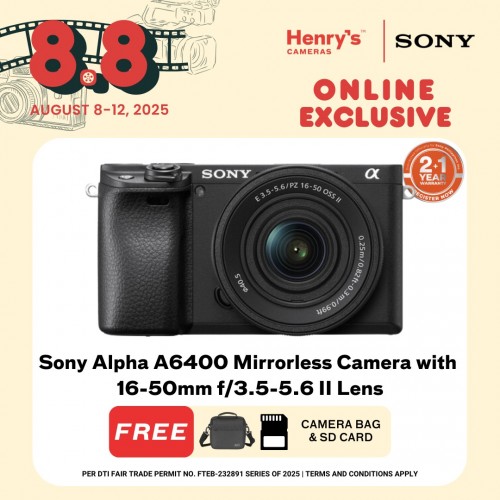 Sony Alpha A6400 Mirrorless Camera with 16-50mm f/3.5-5.6 II Lens