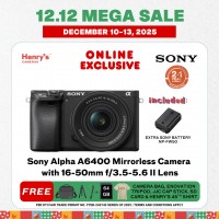 Sony Alpha A6400 Mirrorless Camera with 16-50mm f/3.5-5.6 II Lens Sony Alpha A6400 Mirrorless Camera with 16-50mm f/3.5-5.6 II Lens