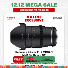 Samyang 35mm T1.5 VDSLR Mk2 for Canon RF Samyang 35mm T1.5 VDSLR Mk2 for Canon RF