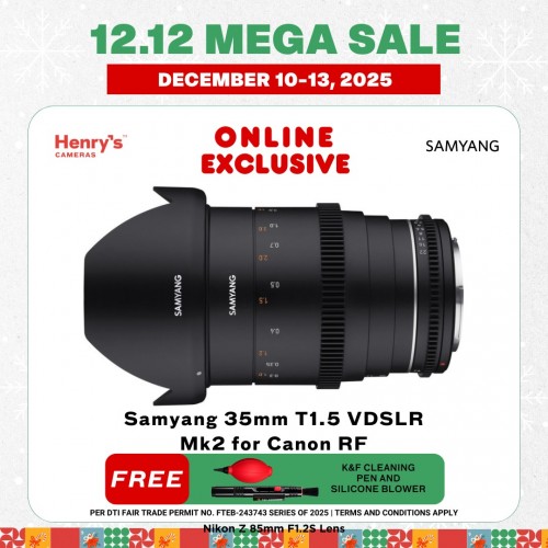 Samyang 35mm T1.5 VDSLR Mk2 for Canon RF