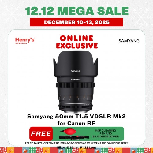 Samyang 50mm T1.5 VDSLR Mk2 for Canon RF