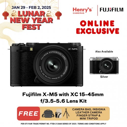 Fujifilm X-M5 with XC 15-45mm f/3.5-5.6 Lens Kit