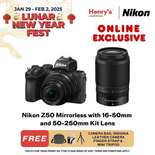 Nikon Z50 Mirrorless with 16-50mm and 50-250mm Kit Lens