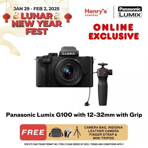 Panasonic Lumix G100 with 12-32mm with Grip