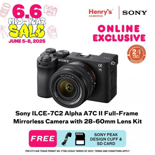 Sony ILCE-7C2 Alpha A7C II Full-Frame Mirrorless Camera with 28-60mm Lens Kit