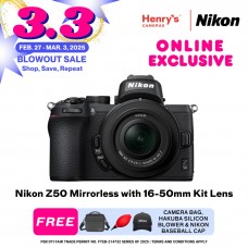 Nikon Z50 Mirrorless with 16-50mm Kit Lens