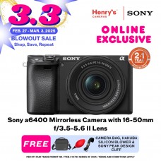 Sony a6400 Mirrorless Camera with 16-50mm f/3.5-5.6 II Lens