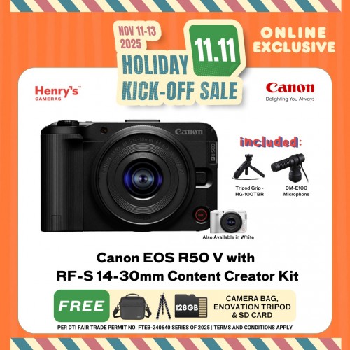 Canon EOS R50 V with RF-S 14-30mm Content Creator Kit