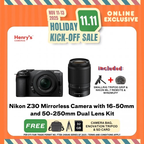 Nikon Z30 Mirrorless Camera with 16-50mm and 50-250mm Dual Lens Kit