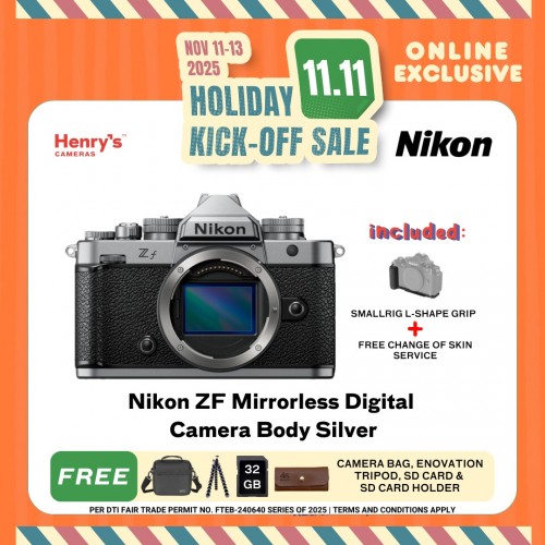Nikon ZF Mirrorless Digital Camera Body Silver 
