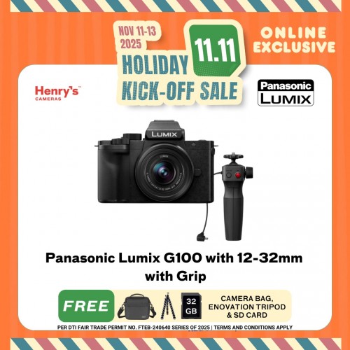 Panasonic Lumix G100 with 12-32mm with Grip