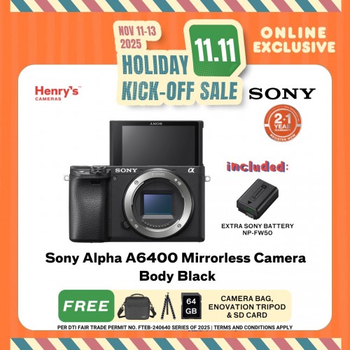 Sony Alpha A6400 Mirrorless Camera Body Black