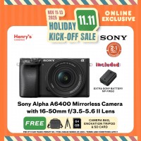 Sony Alpha A6400 Mirrorless Camera with 16-50mm f/3.5-5.6 II Lens