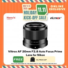 Viltrox AF 20mm F2.8 Auto Focus Prime Lens for Nikon