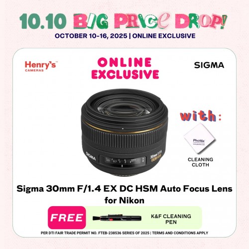 Sigma 30mm F/1.4 EX DC HSM Auto Focus Lens for Nikon