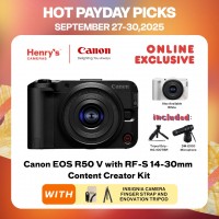 Canon EOS R50 V with RF-S 14-30mm Content Creator Kit