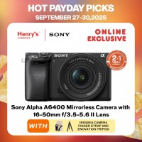 Sony Alpha A6400 Mirrorless Camera with 16-50mm f/3.5-5.6 II Lens