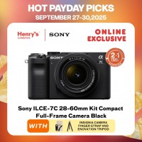 Sony ILCE-7C A7C 28-60mm Kit Compact Full-Frame Camera Black