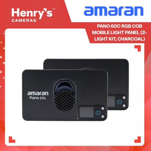 Amaran Pano 60c RGB COB Mobile Light Panel (2-Light Kit, Charcoal)