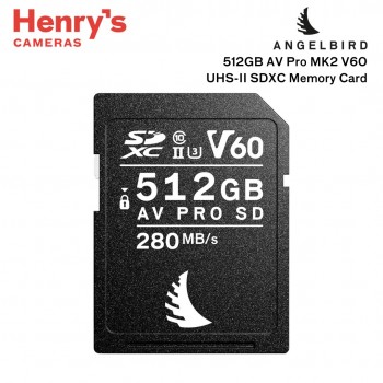 Angelbird 512GB AV Pro MK2 V60 UHS-II SDXC Memory Card Angelbird 512GB AV Pro MK2 V60 UHS-II SDXC Memory Card