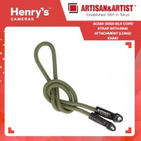 Artisan & Artist ACAM-306A Silk Cord Strap with Ring attachment (Long) Khaki