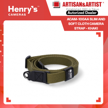 Artisan & Artist ACAM-100AA Slim and Soft Cloth Camera Strap - Khaki