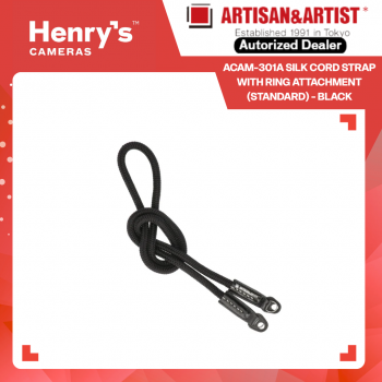 Artisan & Artist ACAM-301A Silk Cord Strap with Ring attachment (Standard) - Black