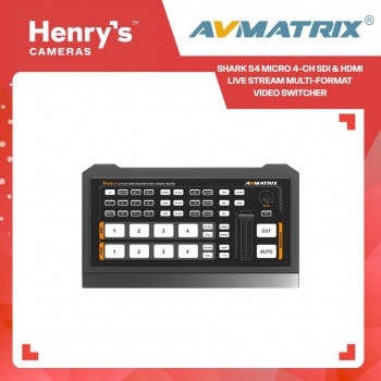 AVMATRIX Shark S4 Micro 4-CH SDI & HDMI Live Stream Multi-Format Video Switcher