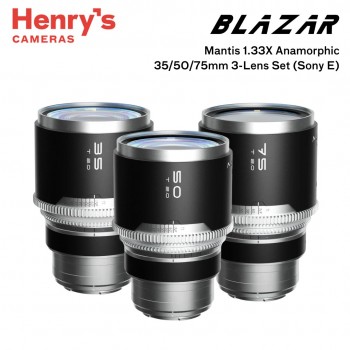 Blazar Mantis 1.33X Full Frame Anamorphic 35/50/75mm 3-Lens Set - Sony E Mount