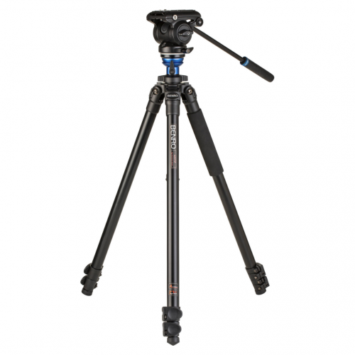 Benro Aluminum Single Tube Tripod with S4 Pro Fluid Video Head A2573FS4PRO