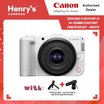 Canon EOS R50 V with RF-S 14-30mm Content Creator Kit - White