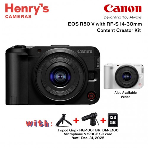 Canon EOS R50 V with RF-S 14-30mm Content Creator Kit