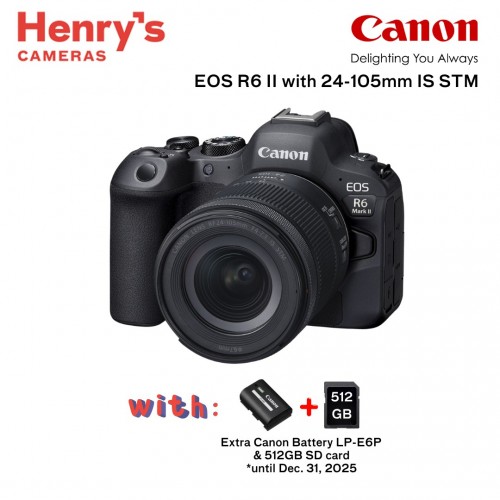 Canon EOS R6 Mark II with 24-105mm IS STM Kit Canon EOS R6 Mark II with 24-105mm IS STM Kit