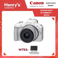 Canon EOS R50 with 18-45mm Kit - White