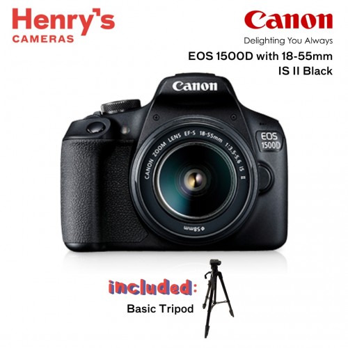 Canon EOS 1500D with 18-55mm IS II Black