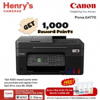 Canon Pixma G4770 Print Scan Copy Fax Ink Tank with WiFI; Windows + Mac