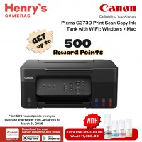 Canon Pixma G3730 Print Scan Copy Ink Tank with WiFI; Windows + Mac