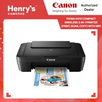 Canon Pixma E470 Compact Wireless 3-in-1 Printer (Print, Scan, Copy) with WiFi