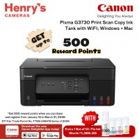Canon Pixma G3730 Print Scan Copy Ink Tank with WiFI; Windows + Mac