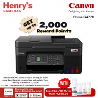 Canon Pixma G4770 Print Scan Copy Fax Ink Tank with WiFI; Windows + Mac