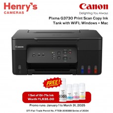 Canon Pixma G3730 Print Scan Copy Ink Tank with WiFI; Windows + Mac