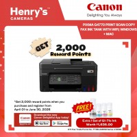 Canon Pixma G4770 Print Scan Copy Fax Ink Tank with WiFI; Windows + Mac