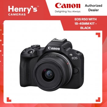 Canon EOS R50 with 18-45mm Kit - Black